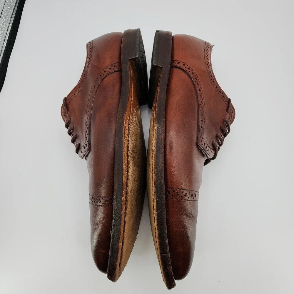 Allen Edmonds Yorktown‎ Derby Shoes Mens 9.5 D Cap Toe Made USA Leather Soles